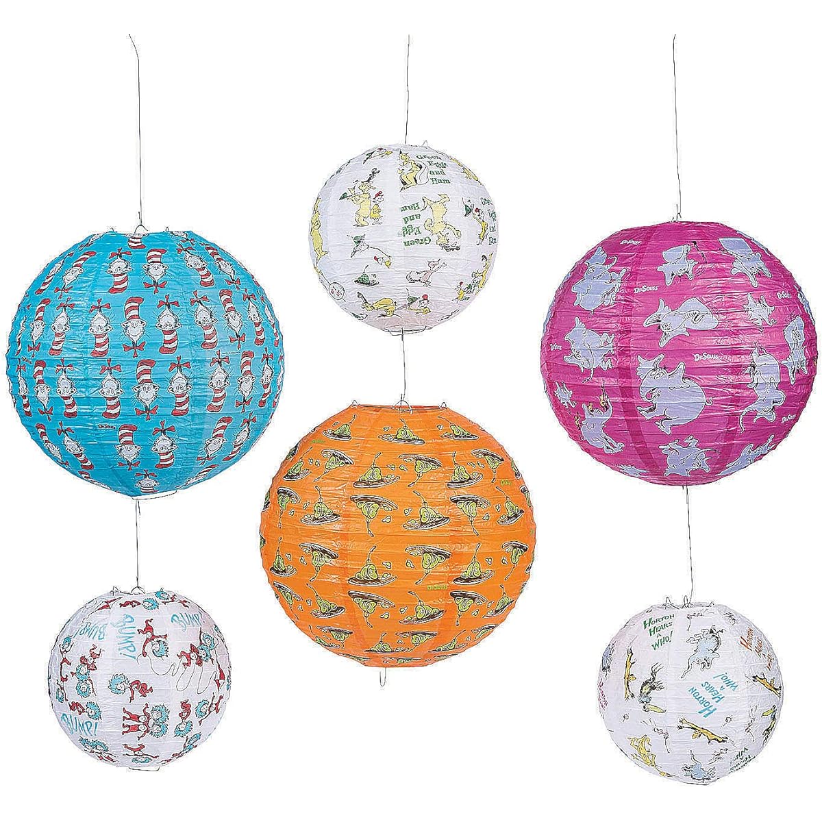 DR SEUSS Hanging Lantern - Party Decoration - 6 Pieces
