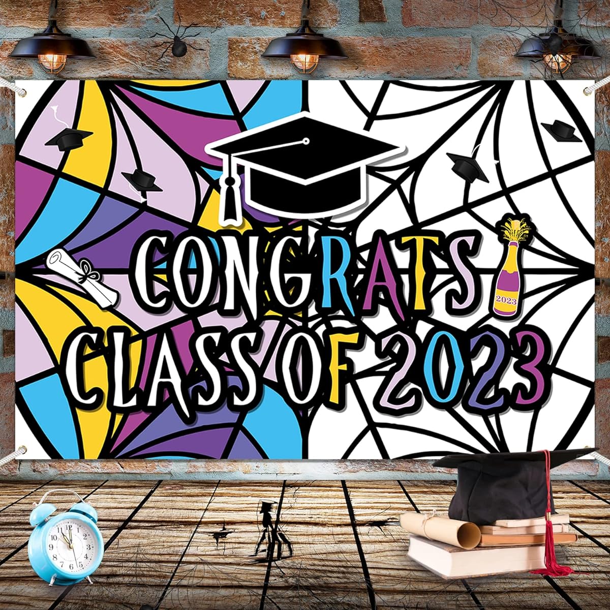 Class of 2023 Graduation Decorations Wednesday Adams Decorations Wednesday Adams Graduation Party Backdrop 5x3ft
