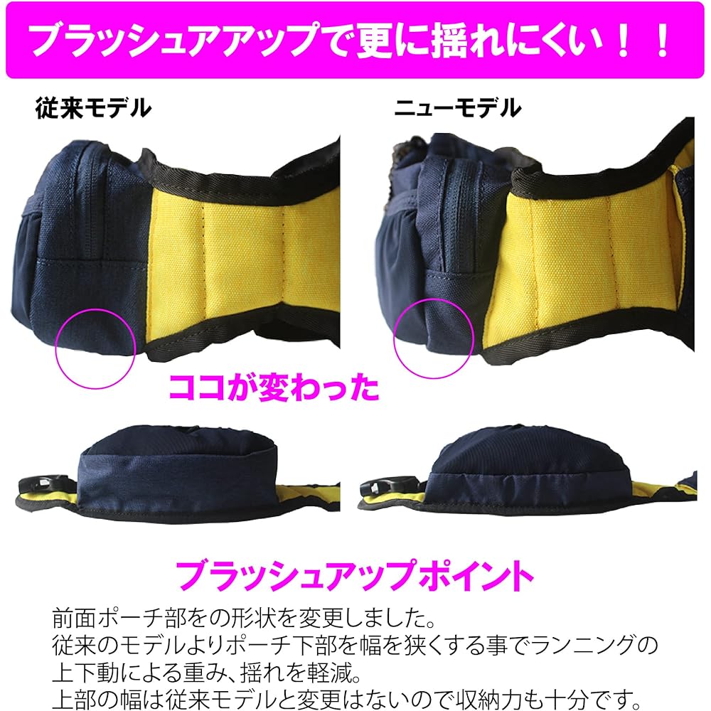 YURENIKUI Standard Run Walk Style Original Shake-resistant Running Bottle Pouch YURENIKUI (Olive x Black)