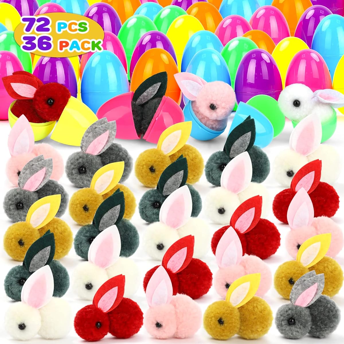 TOY Life Easter Egg Fillers with Easter Bunny 36pcs