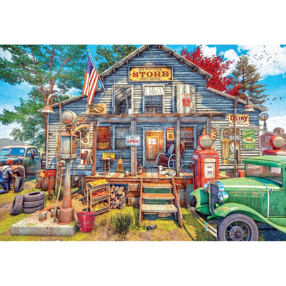 Buffalo Games Jigsaw Puzzle Dennison's Store & Post Office 2000 Piece