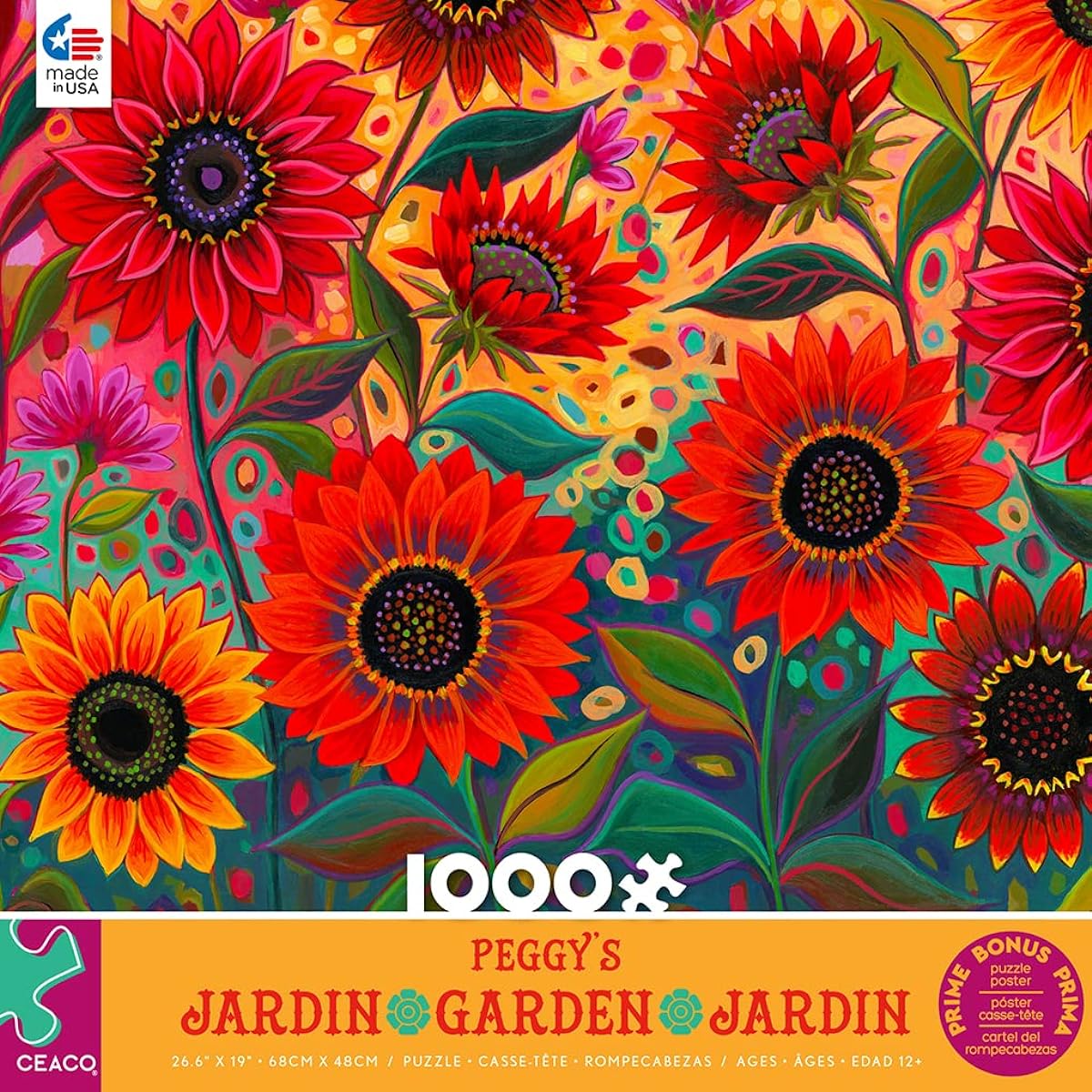 Ceaco - Peggy's Garden - For the Love of Sunflowers - 1000 Piece Jigsaw Puzzle