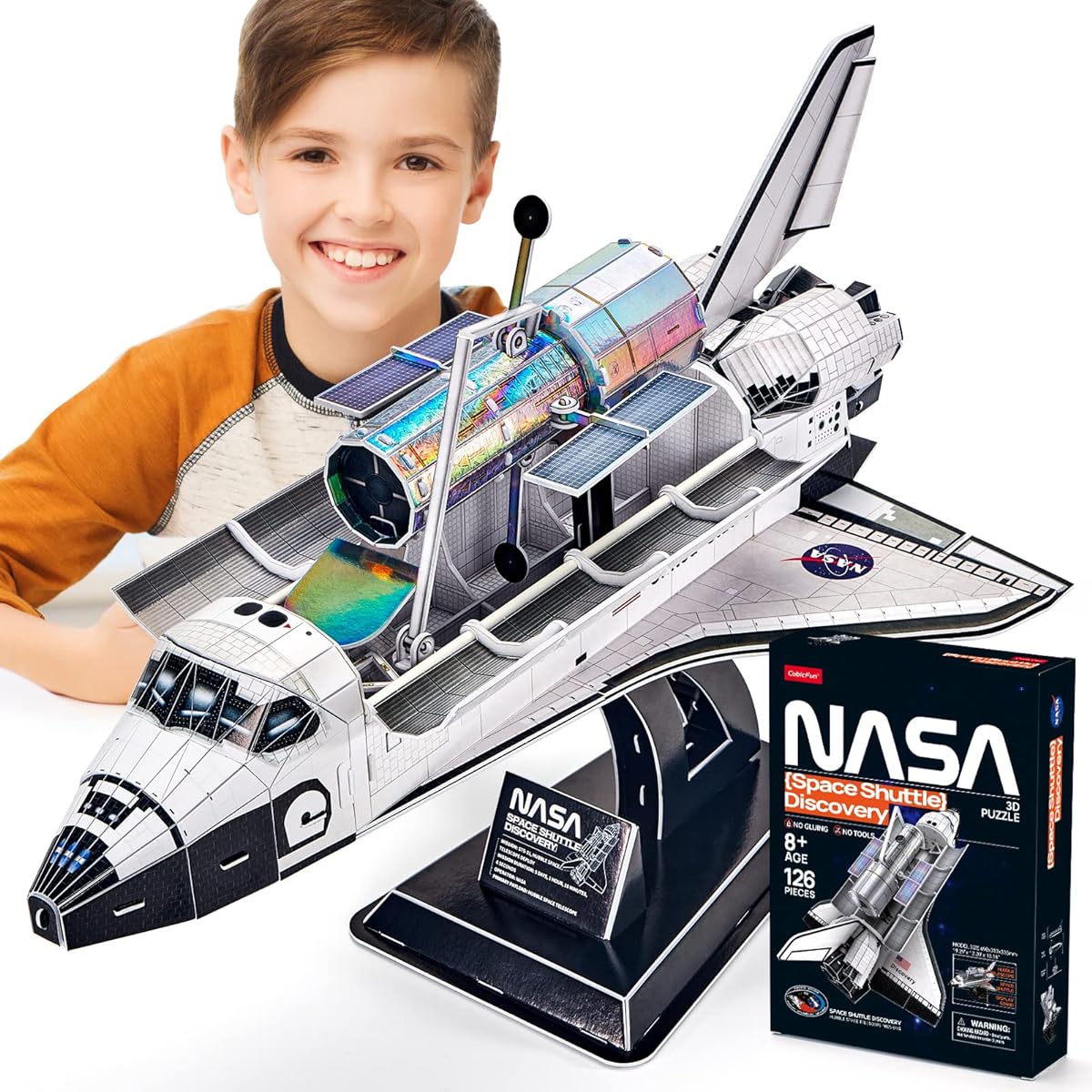 CubicFun NASA Space Shuttle Discovery 3D Puzzle for Adults/Kids