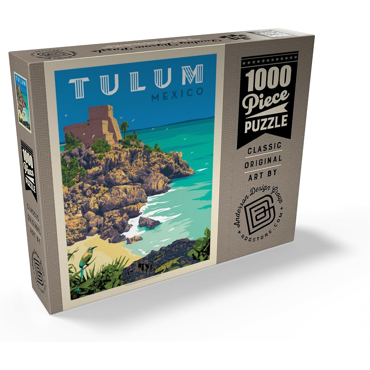 Tulum, Mexico Vintage Poster Premium 1000 Piece Jigsaw Puzzle for Adults
