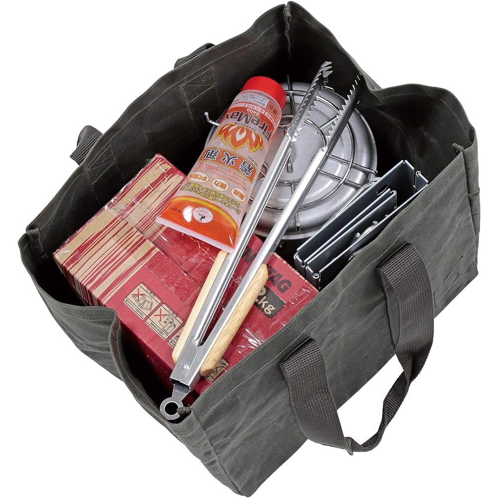 CAPTAIN STAG Outdoor Bag Container Tote Container Bag Storage Cotton Canvas Olive UL-2040/UL-2041