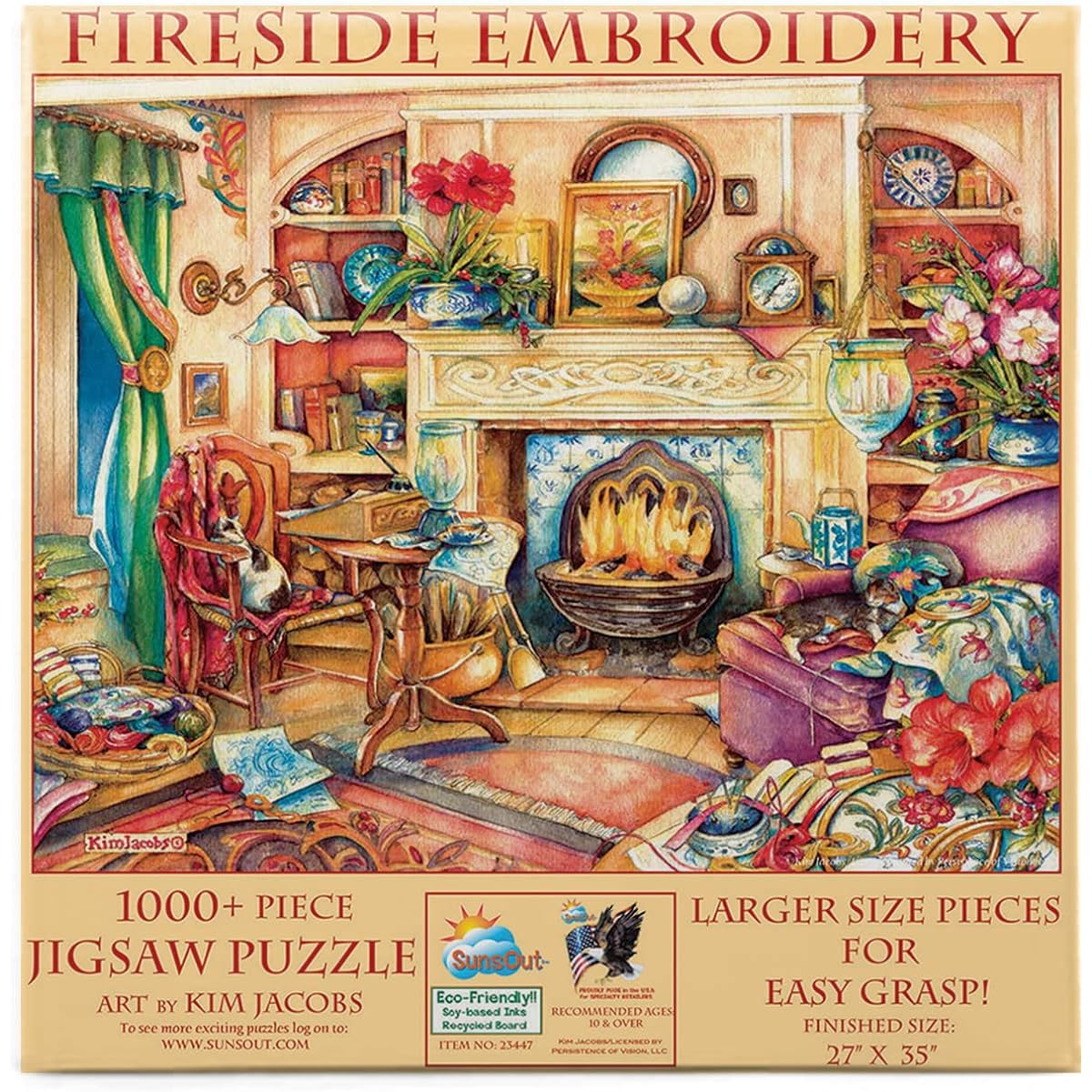 Fireside Embroidery XL Jigsaw Puzzle, 1000 Piece