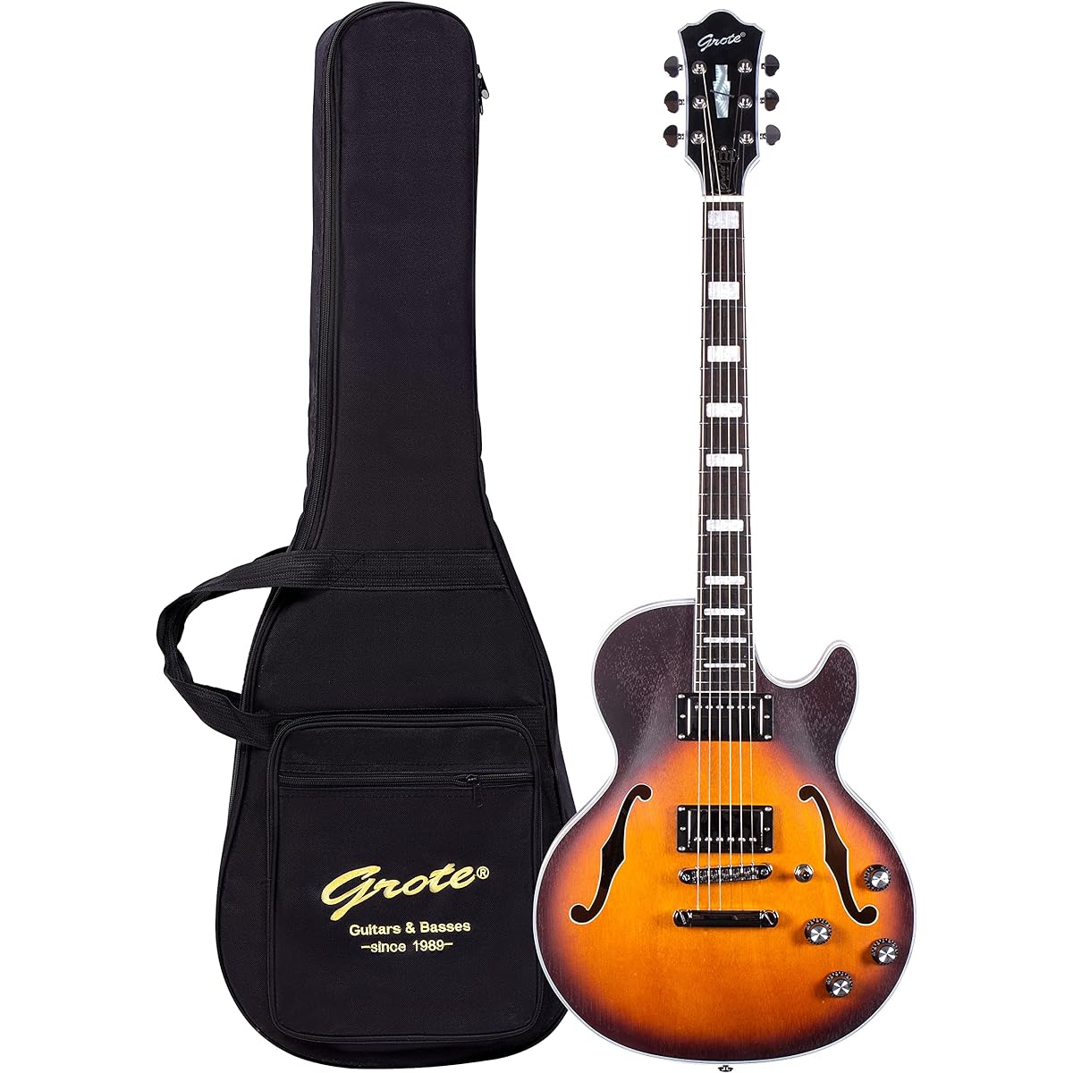 Glote LPF - 002 Semi-hollow body electric guitar mat (sunburst)