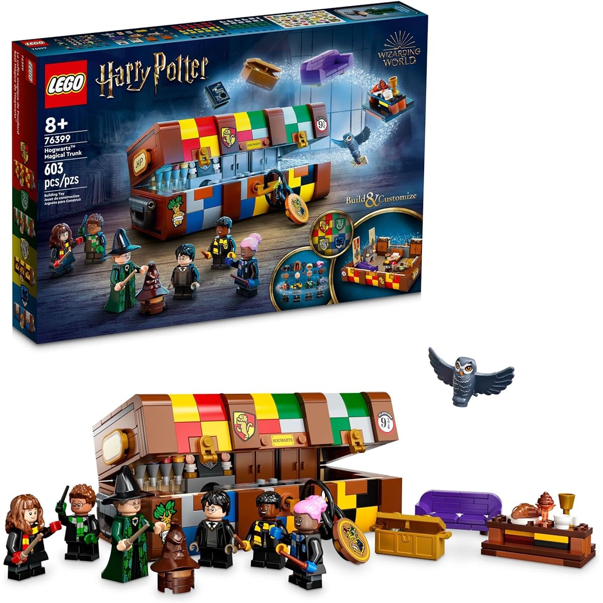 LEGO Harry Potter Hogwarts Magical Trunk 76399 Building Kit; Cool, Collectible Toy Featuring Popular Character Minifigures from The Harry Potter Movies; Great Gift for Kids Aged 8+ (603 Pieces)