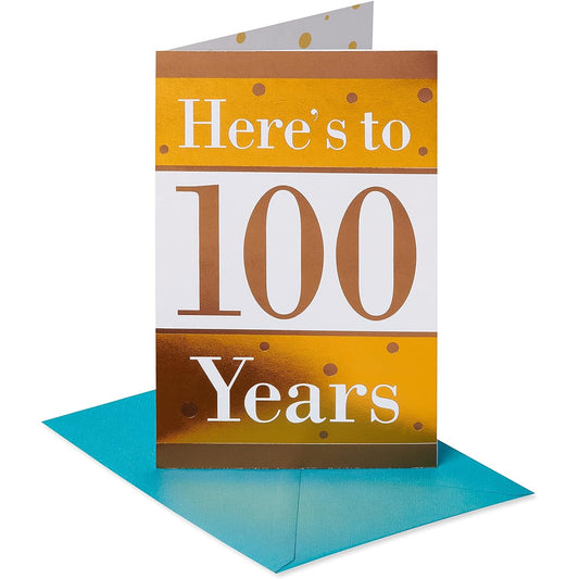 American Greetings 100th Birthday Card (From here to 100 years old)