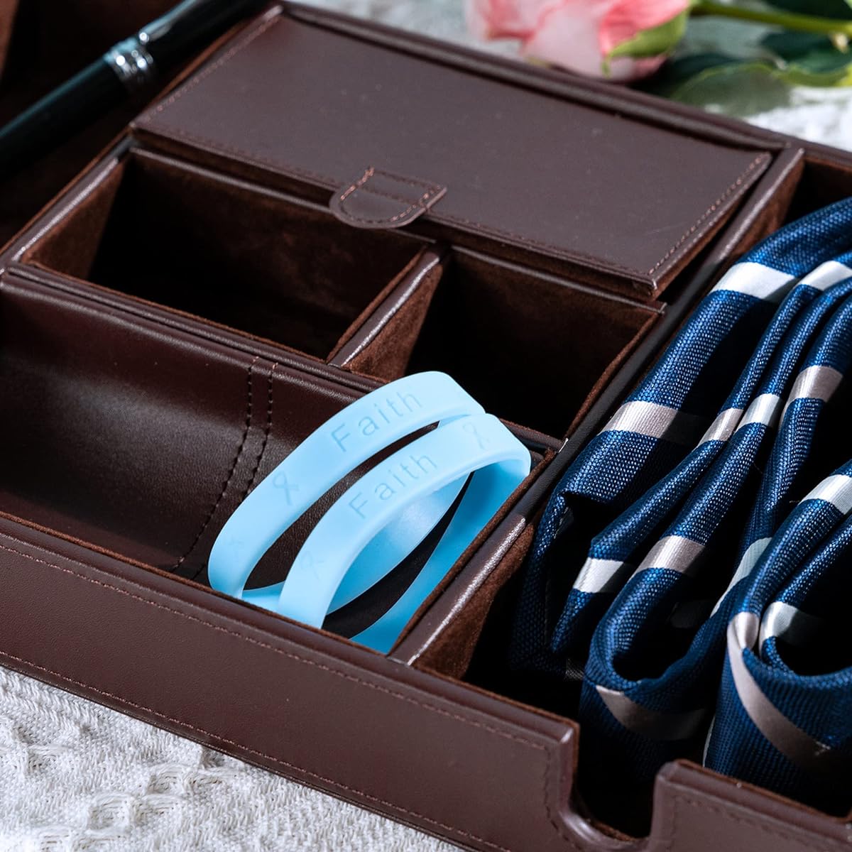 Light Blue Silicone Bracelet - Light Blue Color Rubber Wristband Perfect for Prostate Cancer, Trisomy 18, Cushioning, Dural Disease Awareness, Grave Disease, Fundraising, Gifts - Perfect for Women and Men