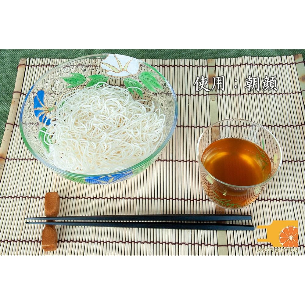 Yagi Kaiho Kaihogama Kyoto Painted Glass Noodle Bowl (Iron Wire)