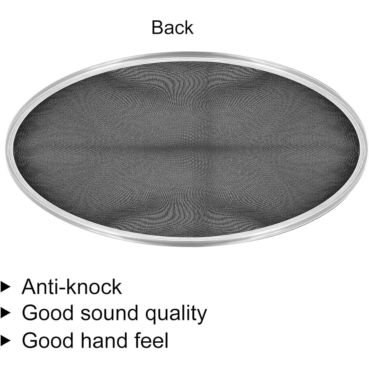 MECCANIXITY 20 Inch Mesh Drum Head Black Double Layer Mesh Shape Silent Mute Drum Skin Drum Practice Percussion Instrument Accessory