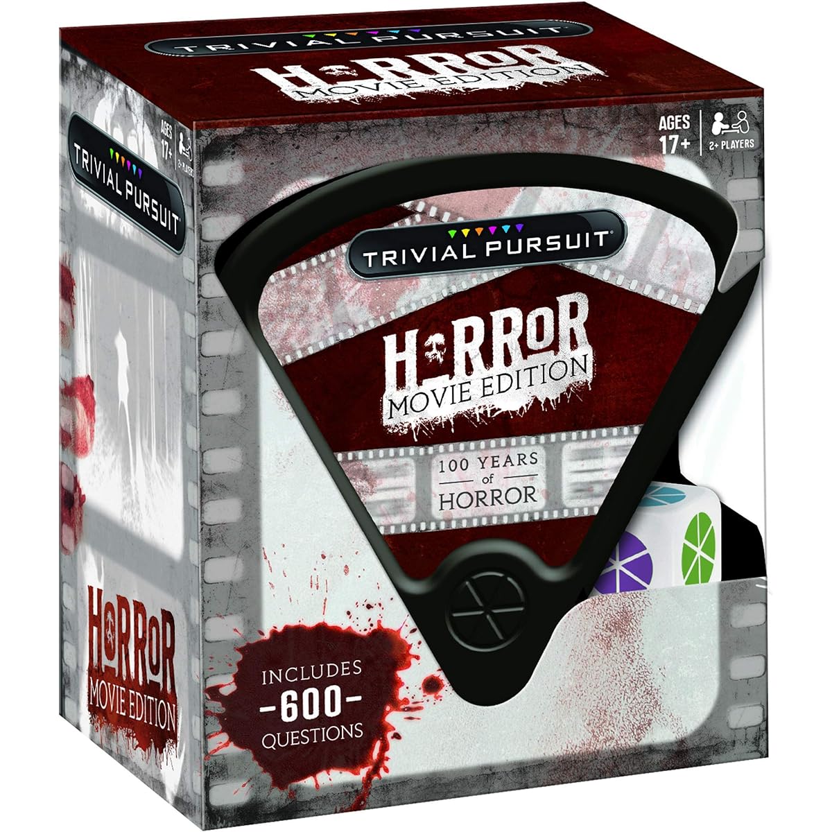 USAopoly Trivial Pursuit Horror Movies Edition | Questions from Classic Horror Movies | A board game for horror movie fans