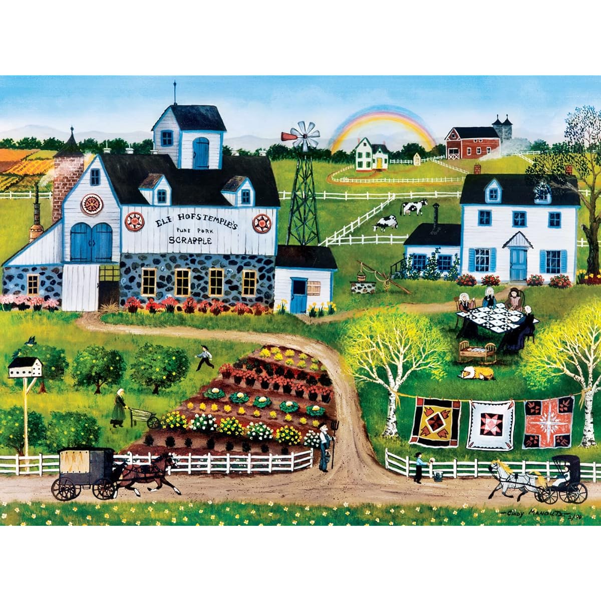 Masterpieces 750 Piece Jigsaw Puzzle for Adults and Families - Amish Frolic - 18"x24"