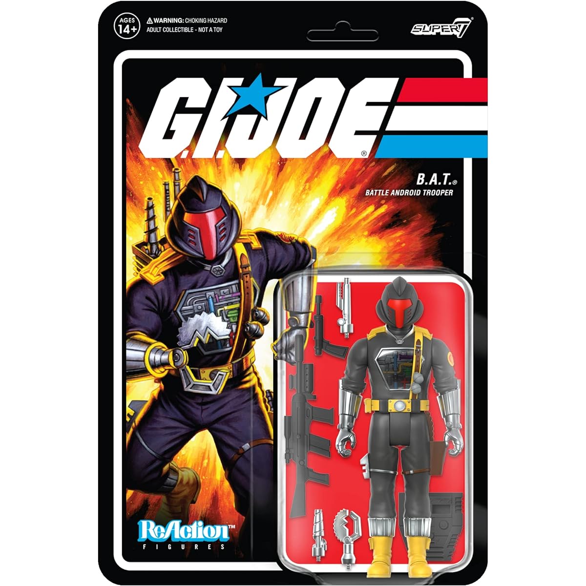 Super7 G.I.Joe Cobra B.A.T 3.75" Reaction Figure