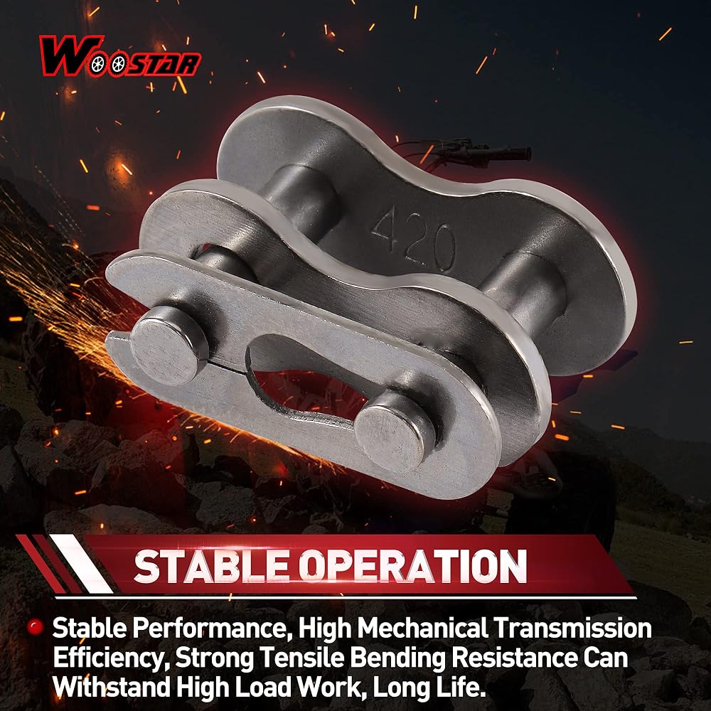WOOSTAR 420 Chain Master Link 90cc 110cc 125cc Pit Dirt Bike ATV Quad Buggy 20 Pack