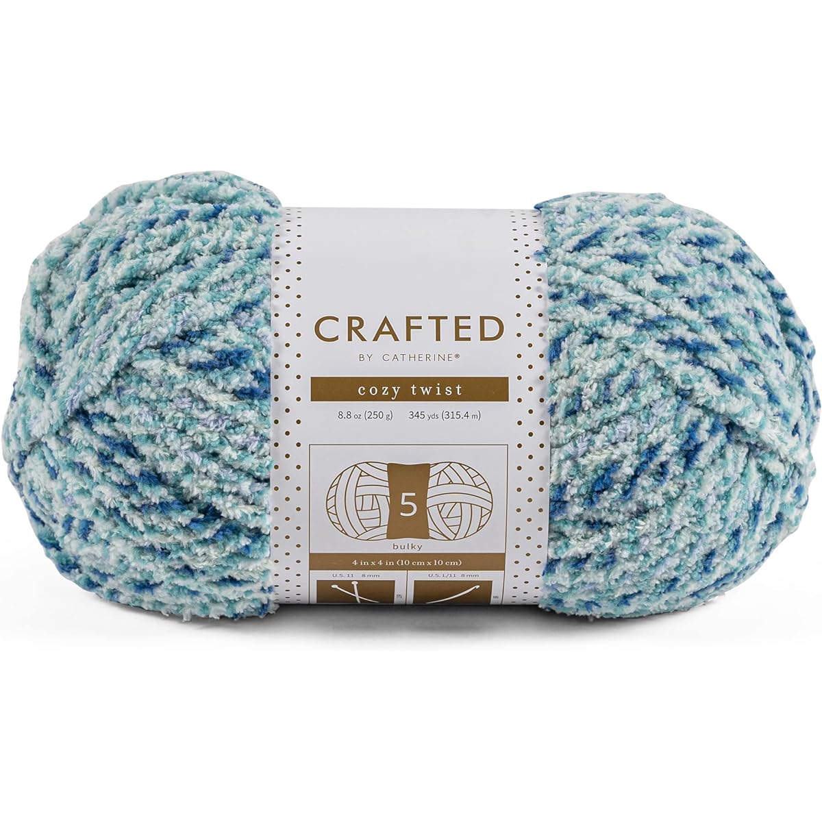 Catherine Cozy Twist Yarn 3 Pack Blue Multi Gauge 5 Bulky