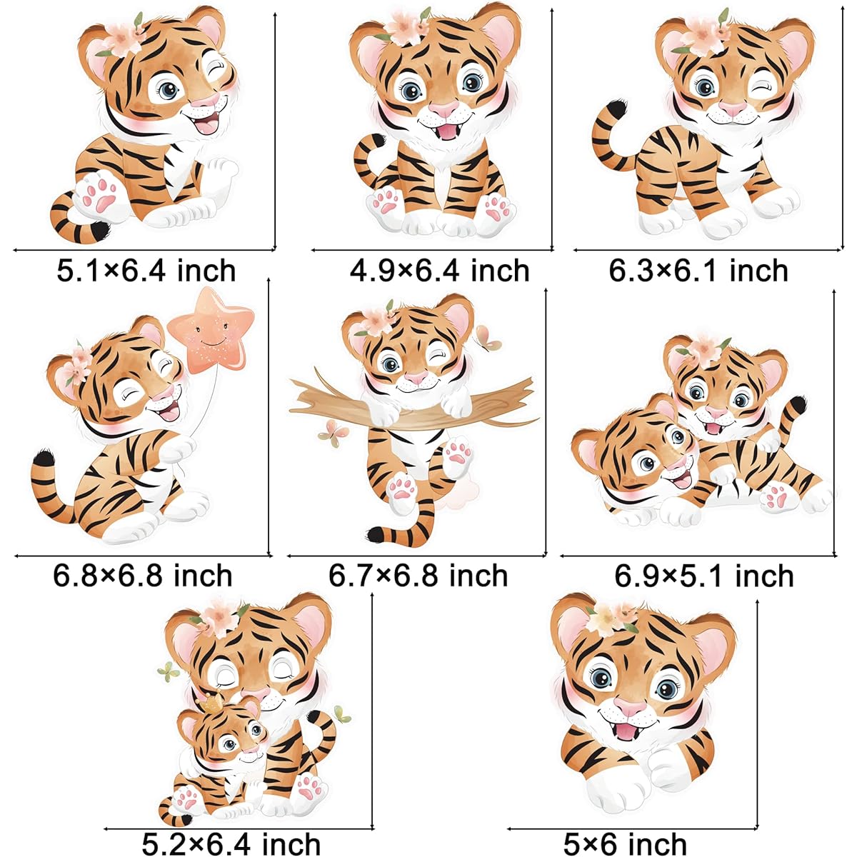 umoni Tiger Table Centerpieces 24 Pieces Tiger Table Topper Safari Animal Party Decorations Safari Theme Birthday Party Jungle Animal Baby Shower Supplies