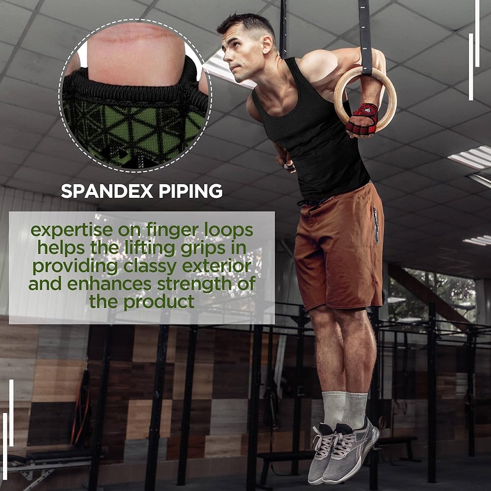 RDX Weightlifting Gloves Non-Slip Neoprene Gym Powerlifting Fitness Strength Training Bodybuilding Workout (Army Green, L/XL)