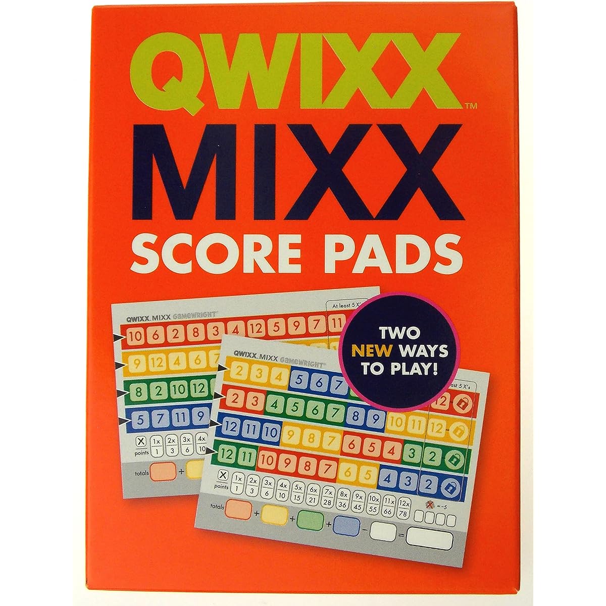 QWIXX Mixx 2 Replacement Score Pad Box Set - 400 Score Sheets (Score Cards) - Bonus Hickoryville Velour Storage Bag