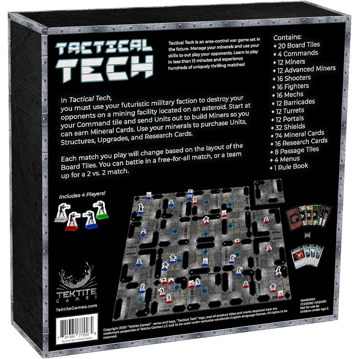 Tektite Games Tactical Tech Board Game Sci-fi Strategy Space War Board Game for Adults and Teens Ages 12 and Up, 2-4 Players