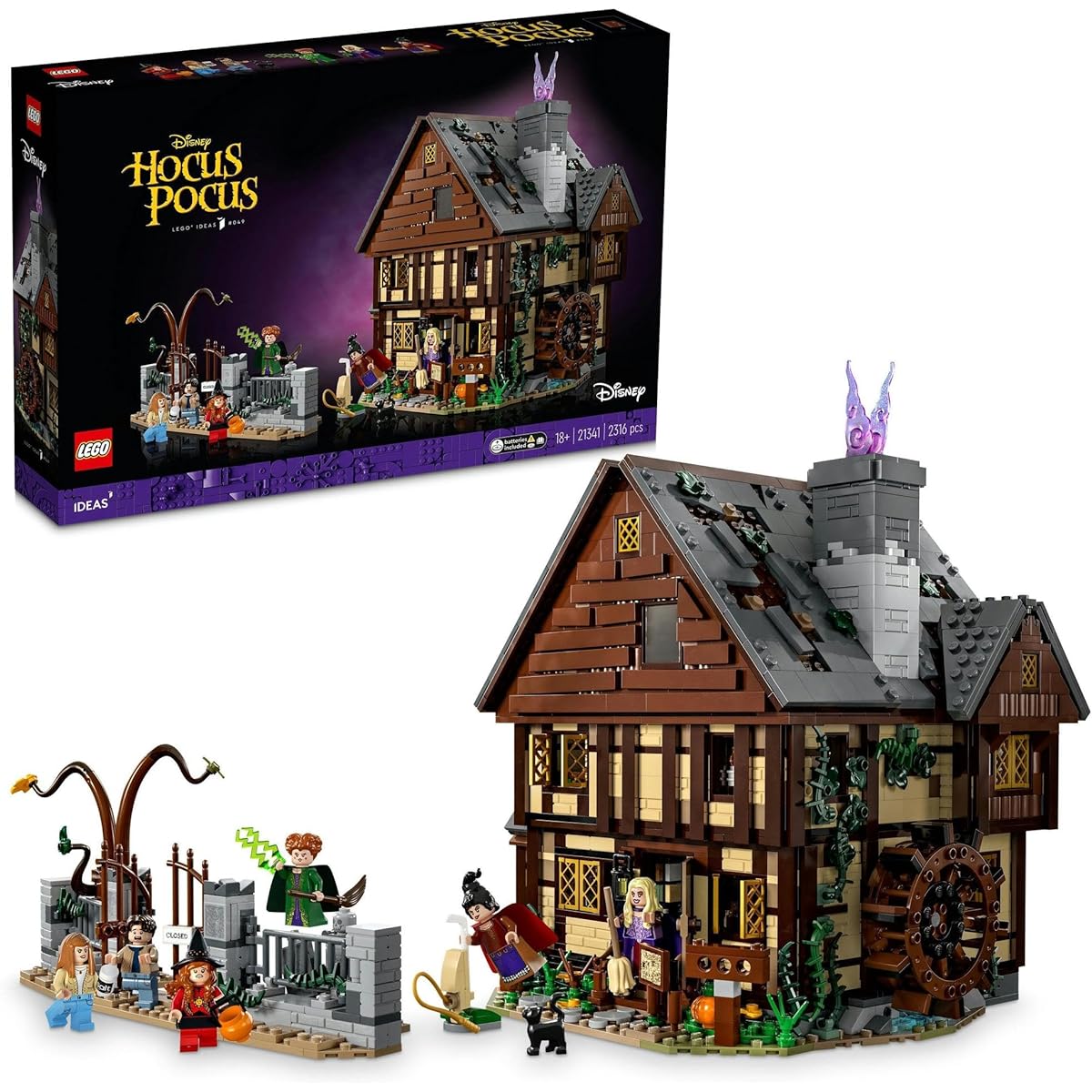 LEGO Ideas Disney Hocus Pocus: Sanderson Sisters' House 21341 Toy Blocks Gift Fantasy Princess Boys Girls Adults
