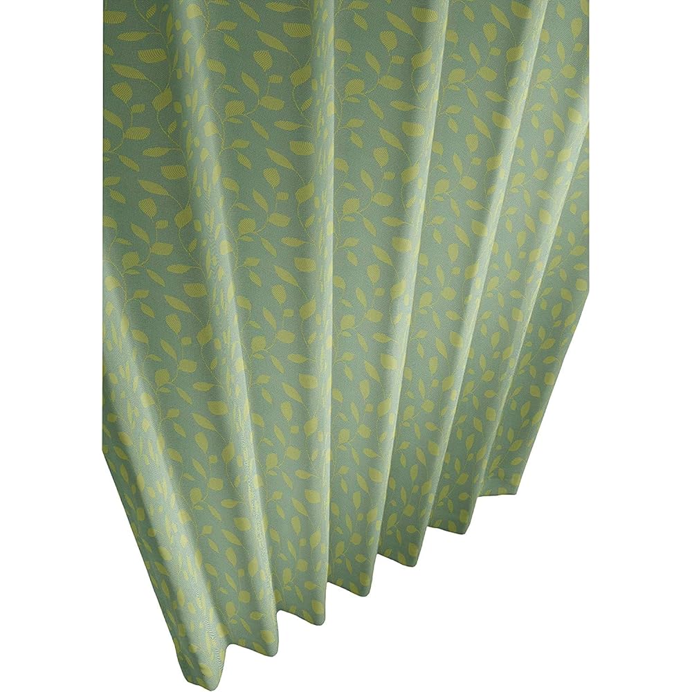Drape curtain set of 2 (with 2 tassels) Classic Duo Green 150x185cm Washable Shape-stable processing J-92261