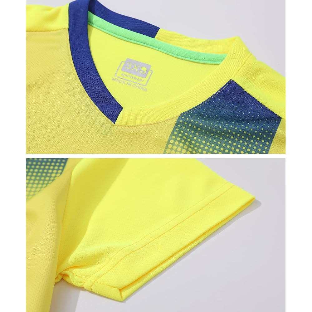 [Hiheart] Kids Soccer Wear Set, Short Sleeves, Shorts, Children, Boys, Junior Soccer Jersey, Training Top and Bottom Set, 2 Pieces, Summer, 120cm~180cm