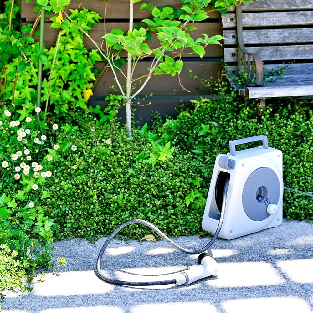 Takagi Hose Hose Reel Easy Connection Aurora NANO 30m Neat Storage Monotone RM730SK