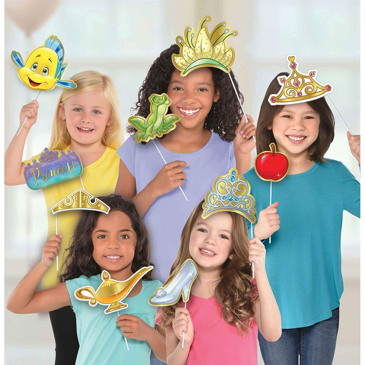 amscan Disney Princess Photo Booth Props - Pack of 13