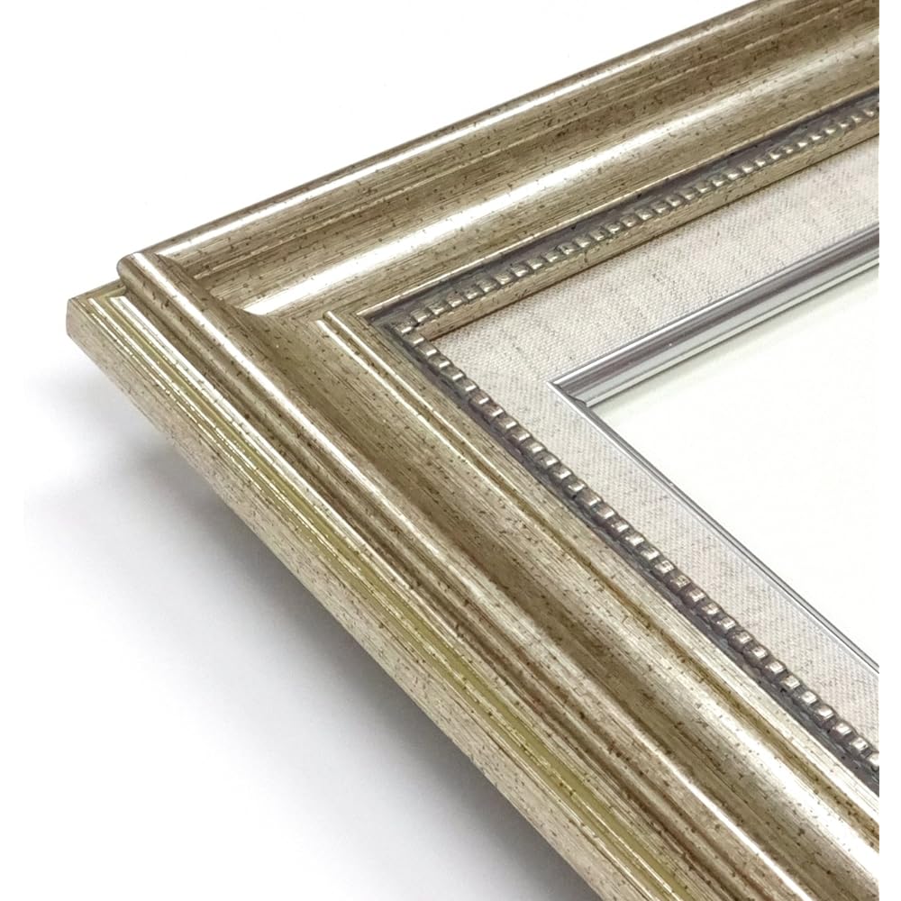 Large oil painting frame 8111 Acrylic specification with wall hook (F10, silver)