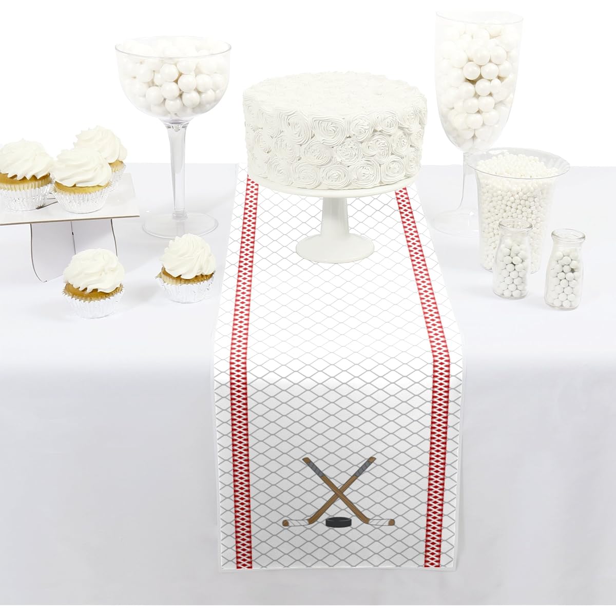 Shoots & Scores - Hockey Party Table Runner - 60cm x 180cm