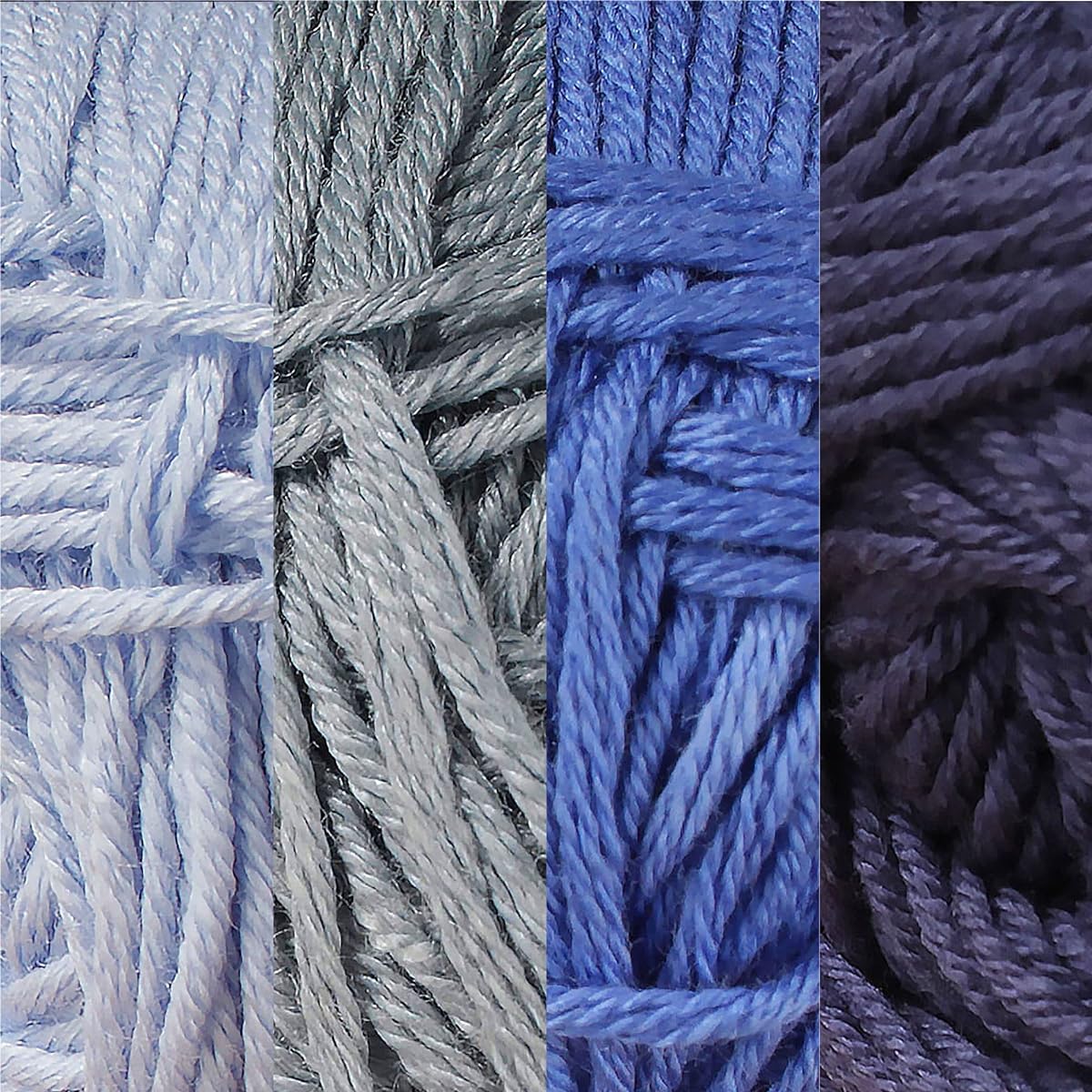 JubileeYarn Bamboo Cotton Sports Yarn - 50g/skein - Blue - 4 skeins