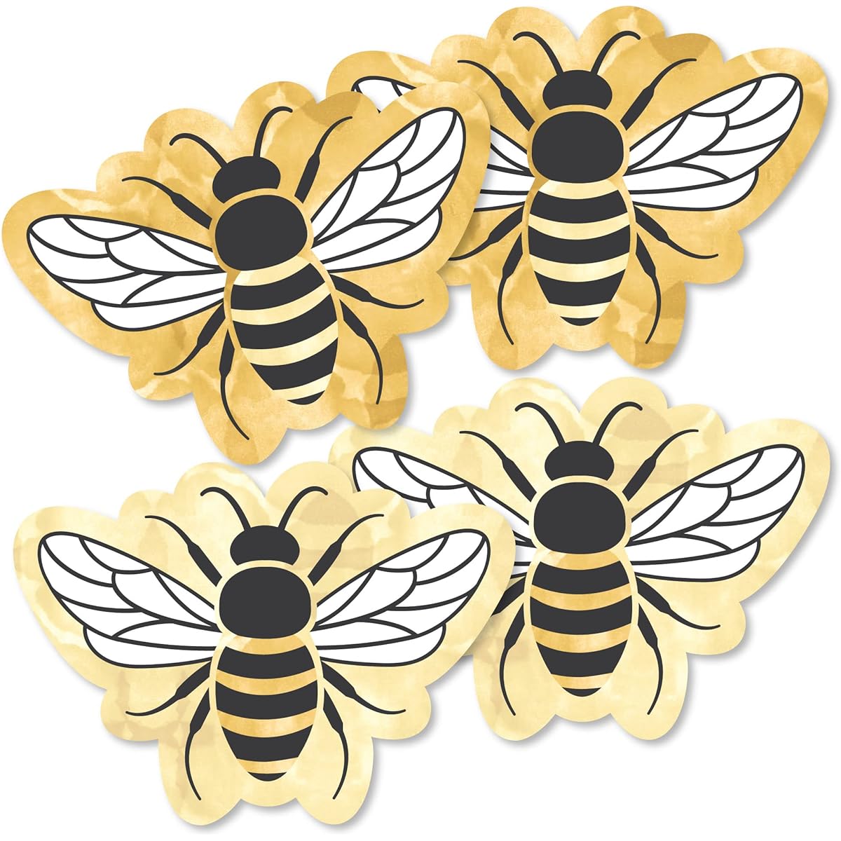 Big Dot of Happiness Little Bumblebee - Decoration DIY Bees Baby Shower and Birthday Party Essentials - Set of 20
