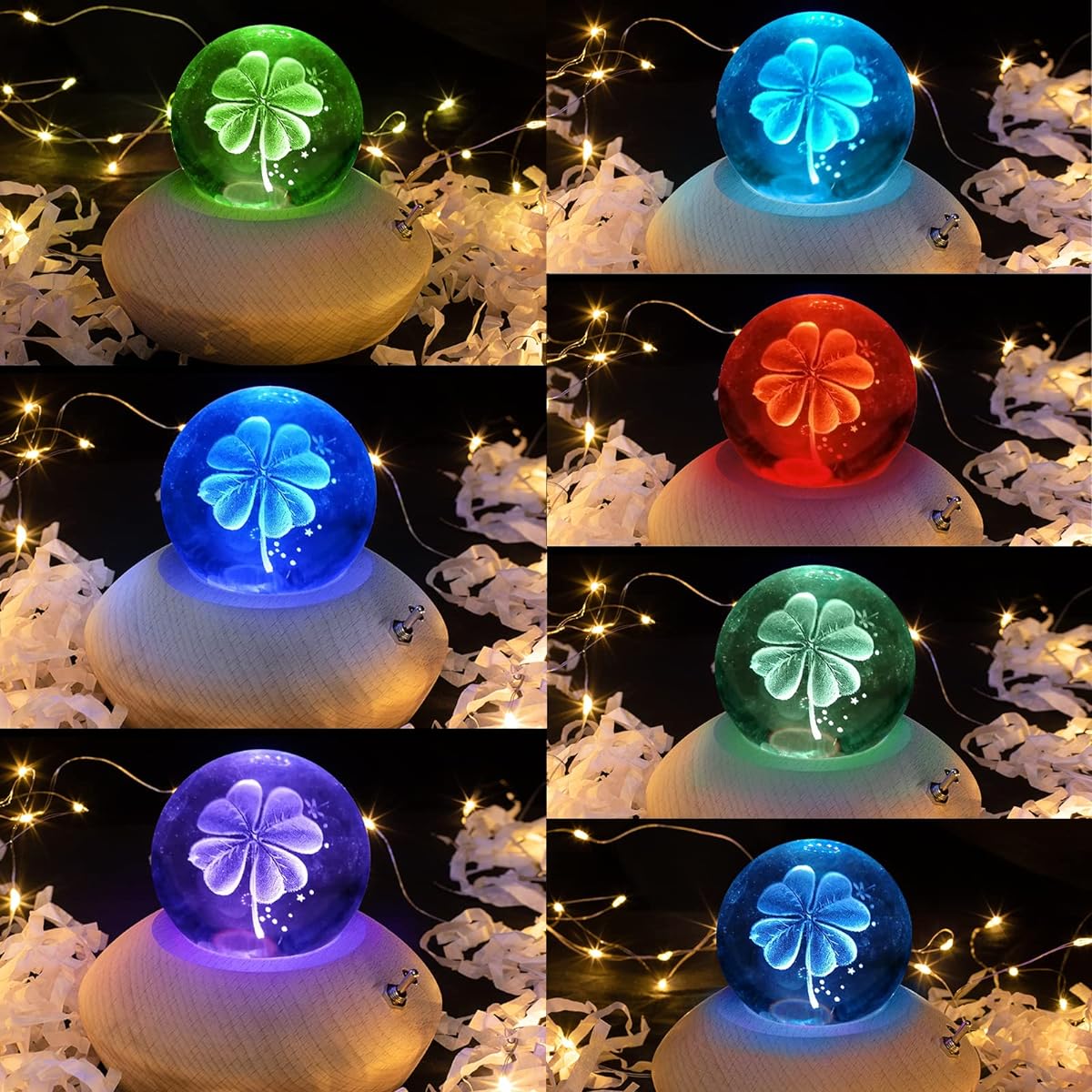 NEPIVEL Music Box, 3D Crystal Ball Music Box with RGB Light Projection, 360 Degree Rotating Wooden Base, Night Light, Perfect Gift for Valentine's Day/Birthday/Mom/Women/Girls/Kids, Room Decoration
