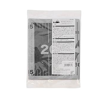 Fish-friendly towel measure, made in Japan, fishing fishing measure, simple scale, fish measurement, fish, leisure, outdoor (gray, (small) size approx. 690 x 210 mm)