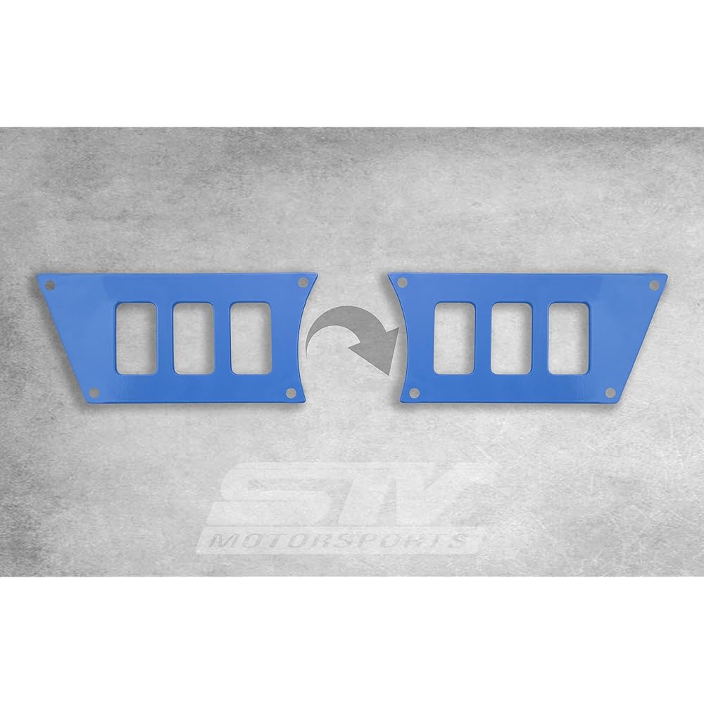 STVMotorsports Custom Aluminum Blue Dash Panel for 2015-2018 Polaris RZR XP 900 with 4 Laser Rocker Switches