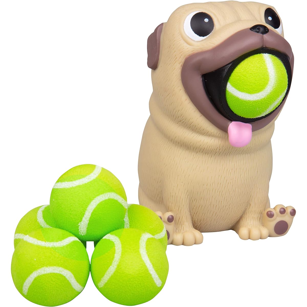 Hog Wild Pug Popper Toy - Pop Foam Balls up to 20 Feet - Includes 6 Balls - Ages 4+