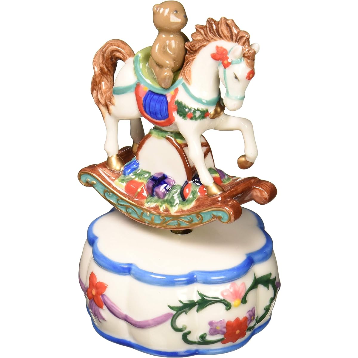 Cosmos Gifts 80132 Christmas Rocking Horse Music Box
