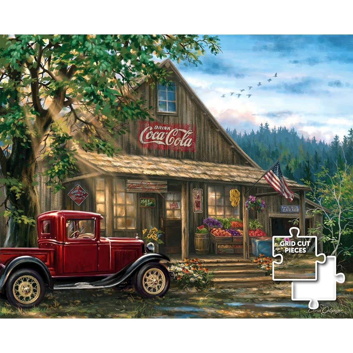 Majestic by Springbok 1000 Piece Jigsaw Puzzle Country General Store - Made in the USA - Compact Box