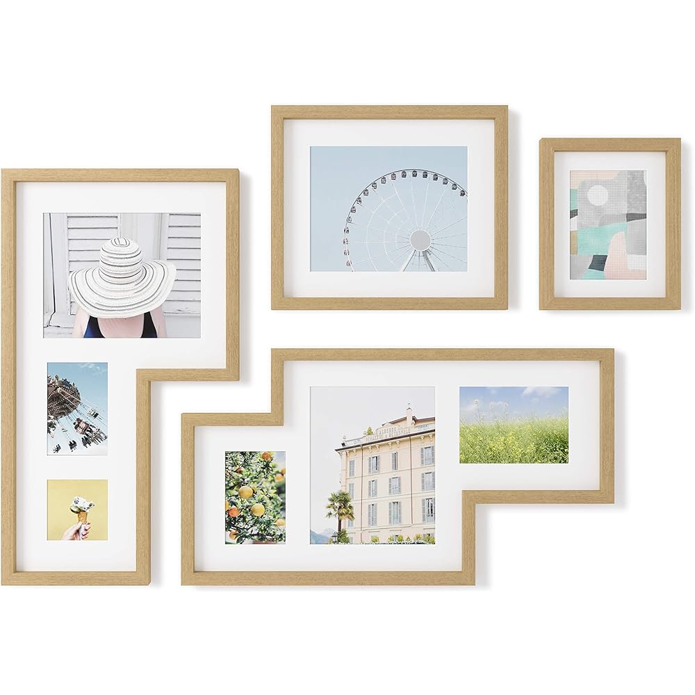 umbra photo frame photo display natural mingle gallery 210155921104