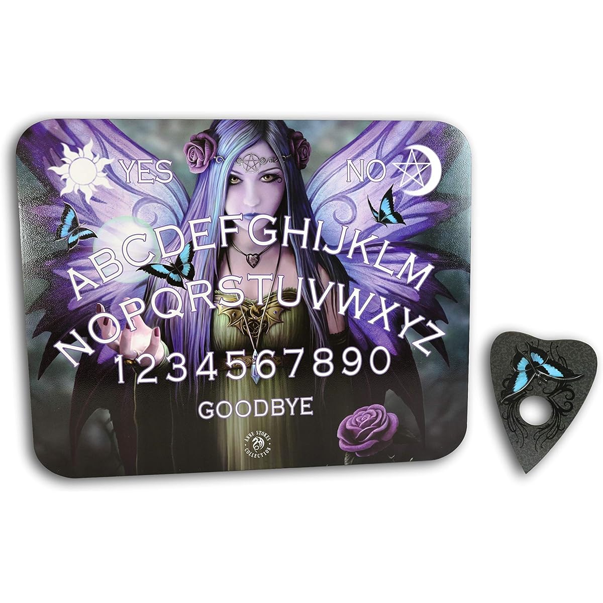 Ebros Illustrated Ouija Spirit Board Game Planchette MDF Wood 15" x 12" Fantasy Supernatural Magic Dark Art Gaming Fan Novelty Gift (Mystic Aura by Anne Stokes)