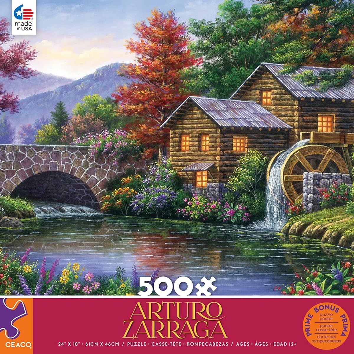 Ceaco - Arturo Zarraga - Water Mill - 500 Piece Jigsaw Puzzle