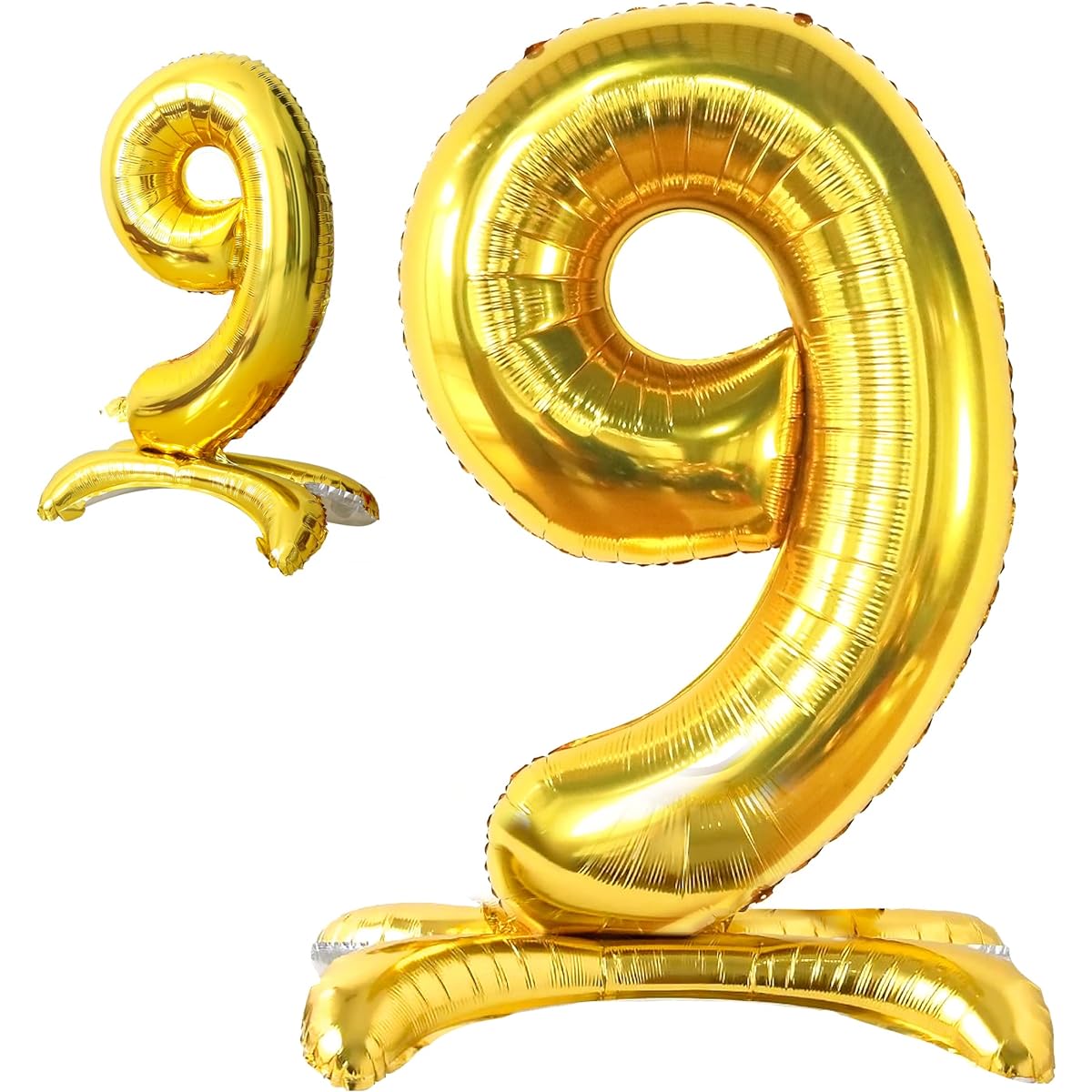Gold 9 Freestanding Foil Balloon