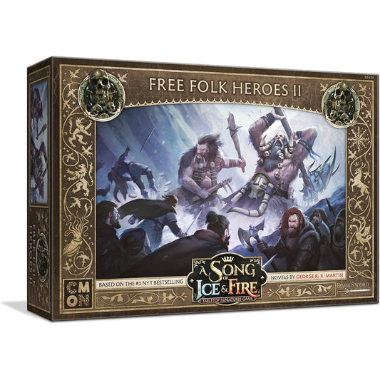 A Song of Ice and Fire Tabletop Miniatures Free Folk Heroes II Unit Box | Strategy Game for Teens and Adults | Ages 14+ | 2+ Players | Average Play Time 45-60 minutes | Made by CMON (SIF410)