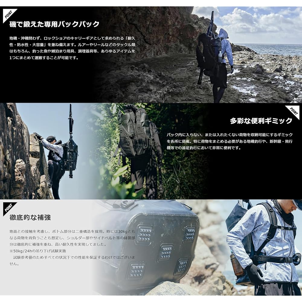 JACKALL Cyan HD Backpack (CiAN HD BACKPACK) Black