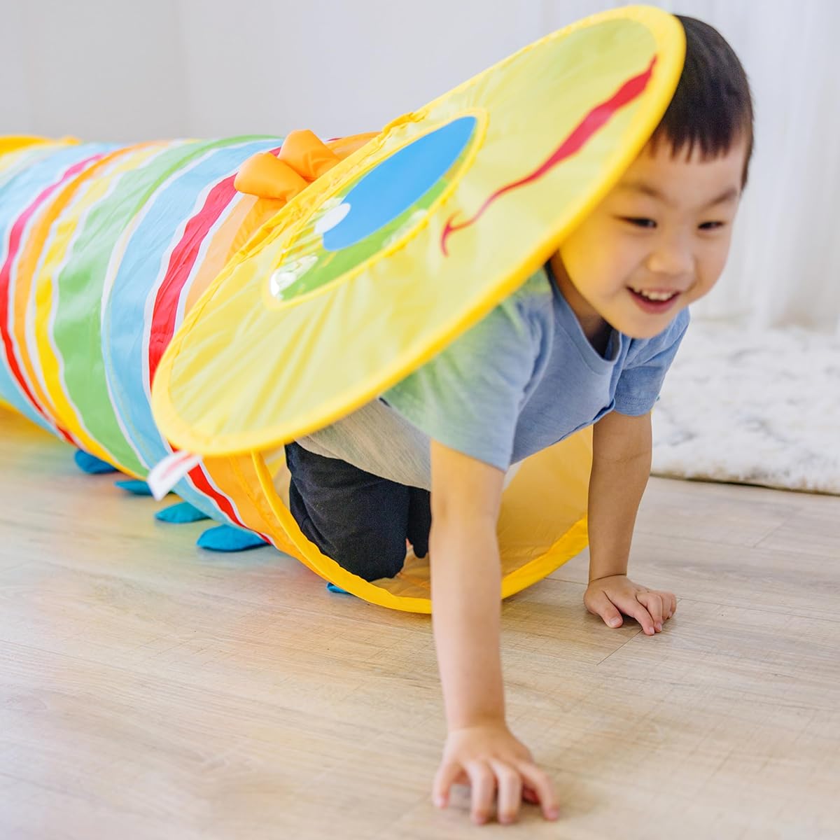 Melissa & Doug Sunny Patch Giddy Buggy Crawl-Through Tunnel - Indoor Outdoor Developmental Activity Toy Tunnel for Toddlers and Kids Ages 3+ (Multicolor)