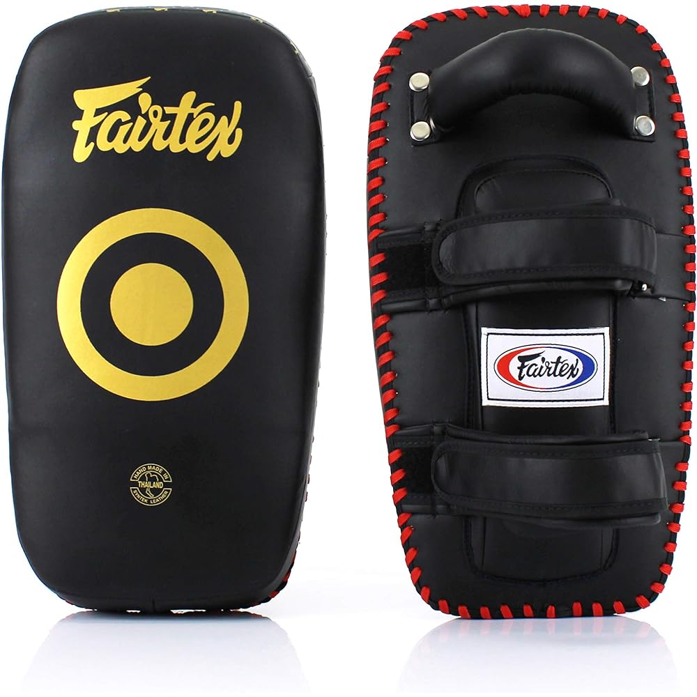 Fairtex KPLC5 Muay Thai Kickboxing Lightweight Thai Pad - Black, Black/Gold