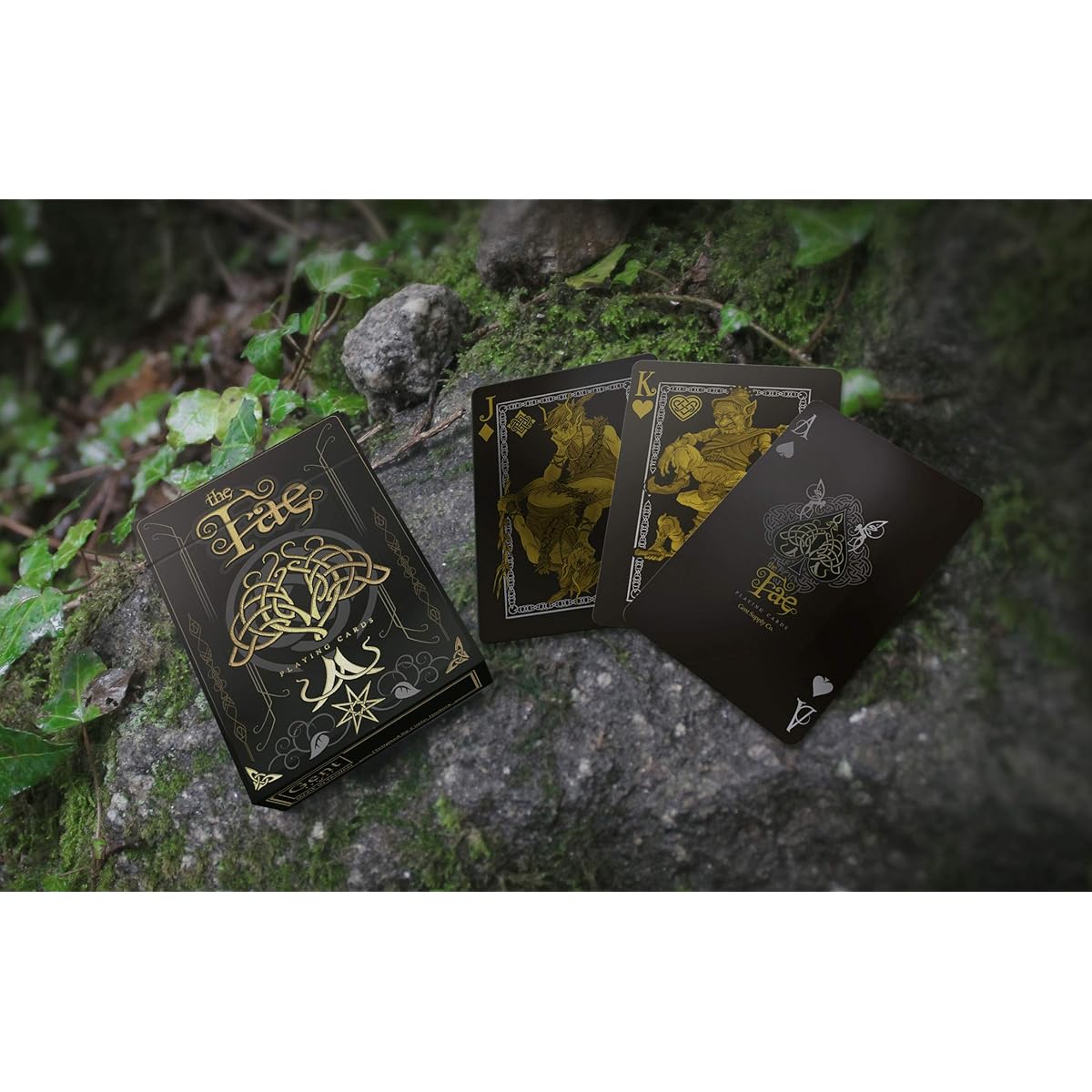 Gent Supply Creatures of The FAE Playing Cards Black Gold Silver Edition