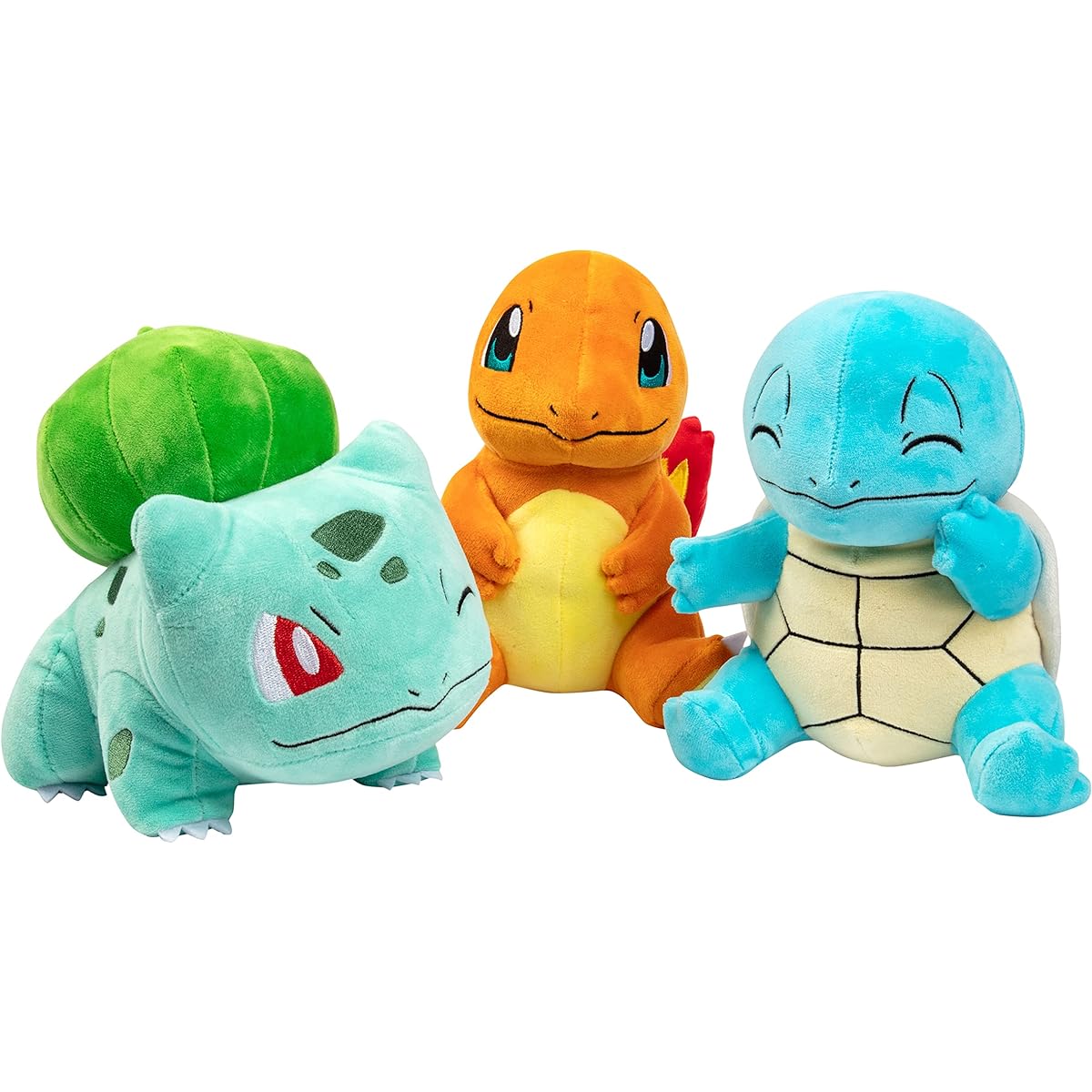 Pokemon Plush Starter 3 Pack Charmander, Squirtle, and Bulbasaur 8" Gen 1 Plush